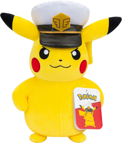 Pokemon Captain Pikachu Plush Toy - 8-inch Soft Plush