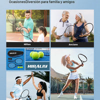HIRALIY Juego de raquetas de tenis de 27 pulgadas para adultos, raquetas de tenis