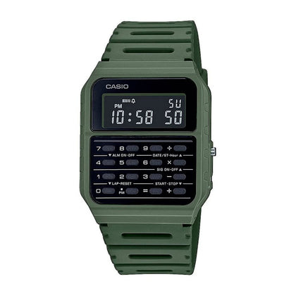 Reloj Casio CA-53WF-3B Verde Digital con Calculadora para Hombre, Resistente al Agua y Diseño Clásico