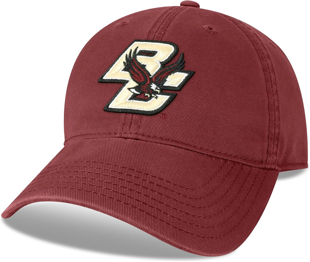 Legacy NCAA Officially Licensed Baseball Hat, Boston College Eagles, Lightweight Cap for Men & Women, Relaxed Twill Adjustable (EZA), Burgundy, One Size Fits Most, Adjustable Fabric Closure