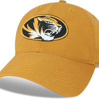 Legacy NCAA Officially Licensed Baseball Hat, Missouri Tigers, Lightweight Cap for Men & Women, Relaxed Twill Adjustable (EZA), Mustard, One Size Fits Most, Adjustable Fabric Closure
