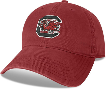 Legacy NCAA Officially Licensed Baseball Hat, South Carolina Fighting Gamecocks, Lightweight Cap for Men & Women, Relaxed Twill Adjustable (EZA), Garnet, One Size Fits Most, Adjustable Fabric Closure