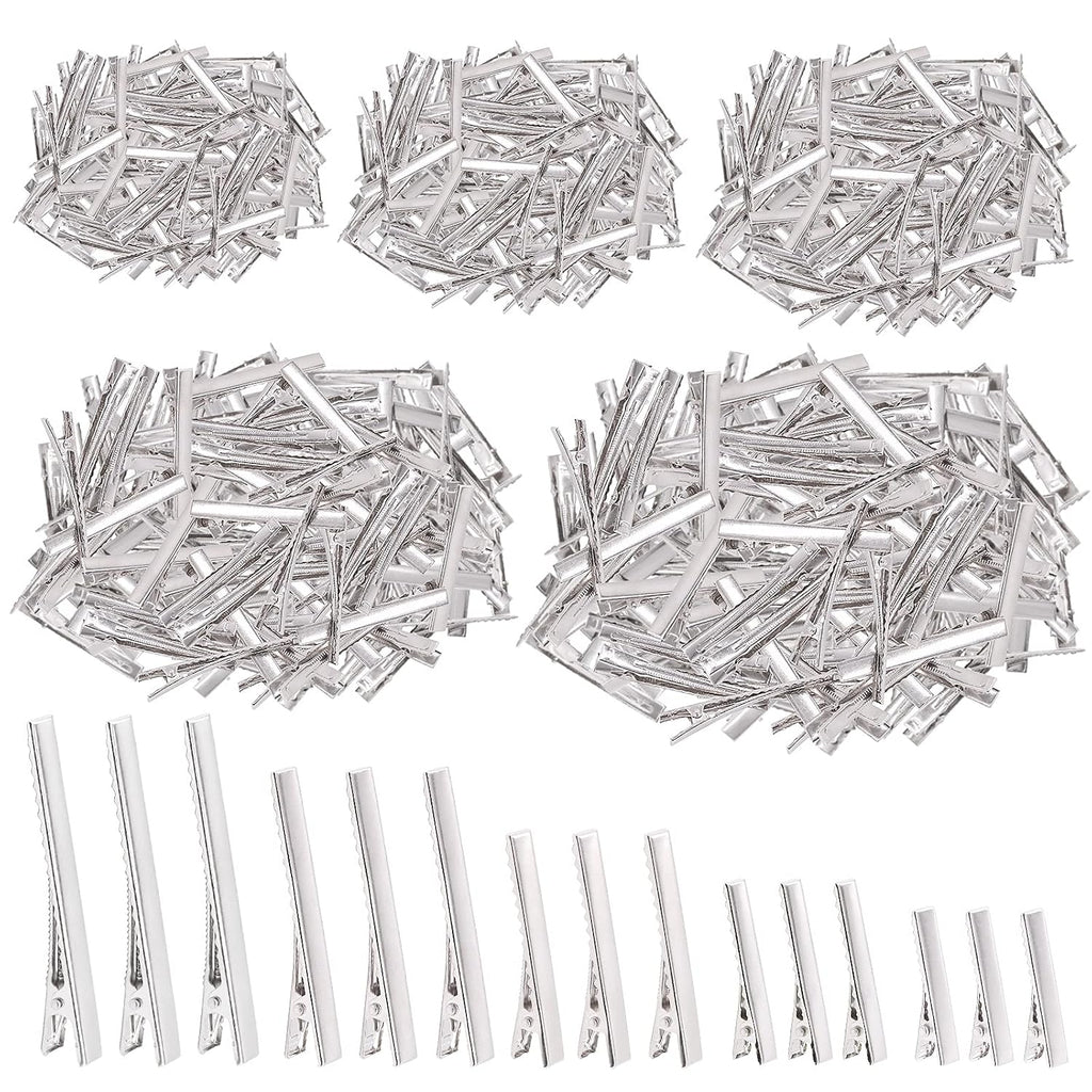 Swpeet 270Pcs 5 Sizes Alligator Hair Clips Assortment Kit, for Metal Duck Bill Hair Clips Flat Top Single Prong Hairpins for Hair Styling DIY Accessories