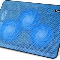 Havit HV-F2056 15.6-17 Inch Laptop Cooler Cooling Pad - Slim Portable USB Powered (3 Fans) (Blue)