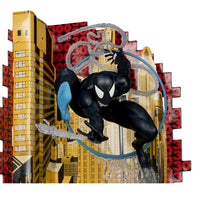 McFarlane Toys Marvel Spider-Man (Symbiote Suit) Escala 1:6 con Escena y Comic (The Amazing Spider-Man #300)