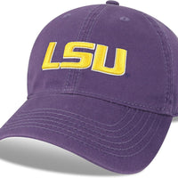 Legacy NCAA Officially Licensed Baseball Hat, LSU Tigers, Lightweight Cap for Men & Women, Relaxed Twill Adjustable (EZA), Purple, One Size Fits Most, Adjustable Fabric Closure