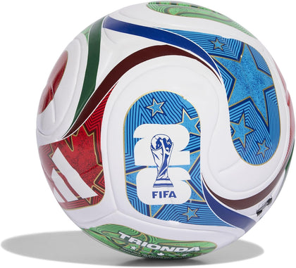 Adidas Unisex-Adult World Cup League Soccer Ball, White/Team Royal Blue/Solar Blue/Power Red, 4