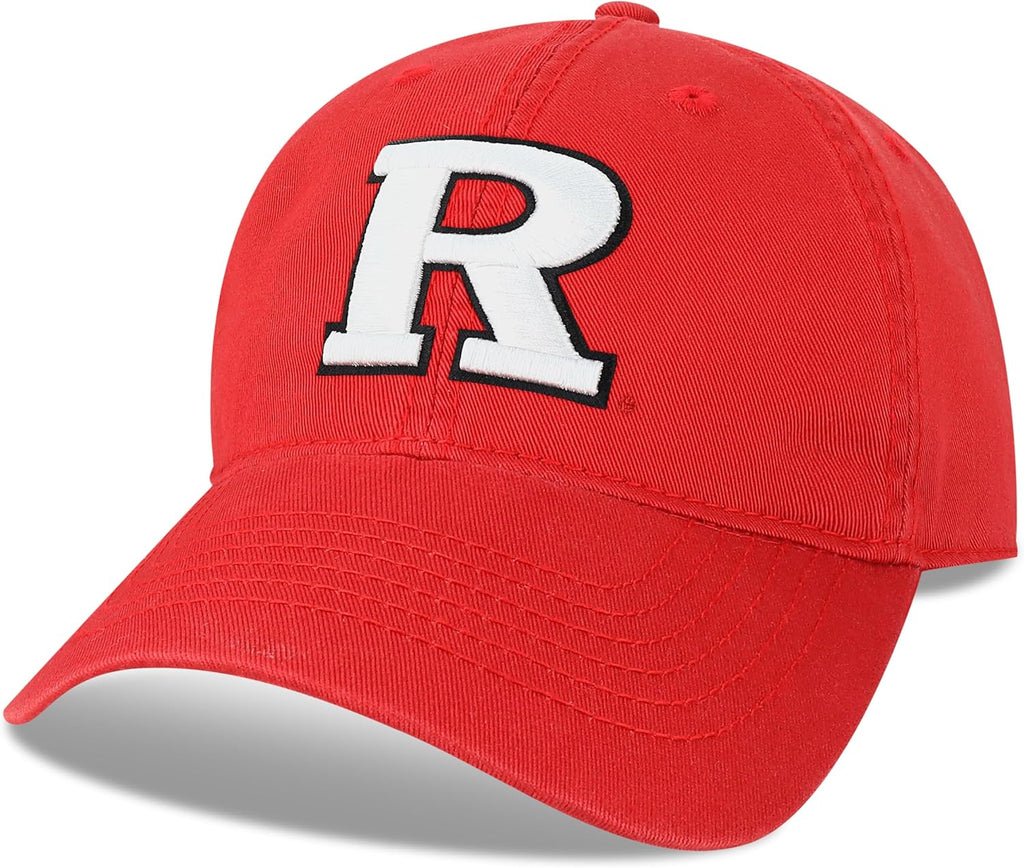 Legacy NCAA Officially Licensed Baseball Hat, Rutgers Scarlet Knights, Lightweight Cap for Men & Women, Relaxed Twill Adjustable (EZA), Scarlet, One Size Fits Most, Adjustable Fabric Closure