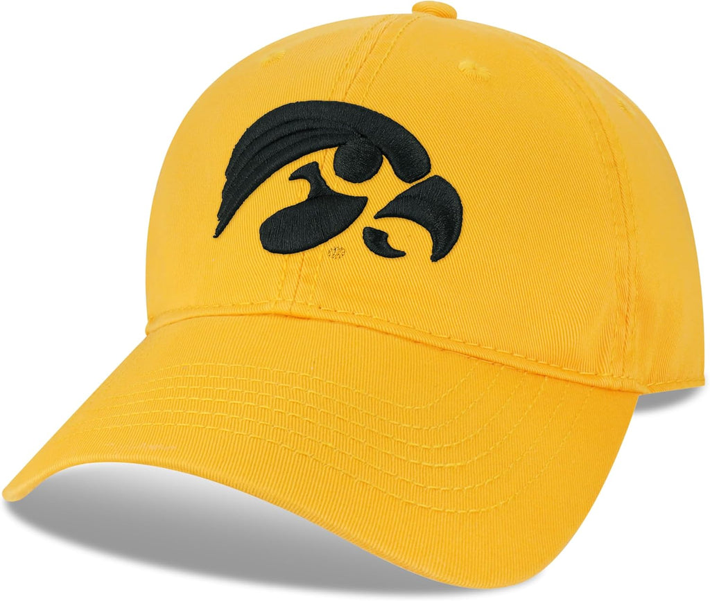 Legacy NCAA Officially Licensed Baseball Hat, Iowa Hawkeyes, Lightweight Cap for Men & Women, Relaxed Twill Adjustable (EZA), Gold, One Size Fits Most, Adjustable Fabric Closure
