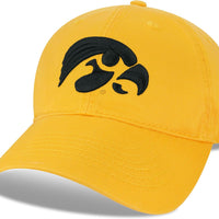 Legacy NCAA Officially Licensed Baseball Hat, Iowa Hawkeyes, Lightweight Cap for Men & Women, Relaxed Twill Adjustable (EZA), Gold, One Size Fits Most, Adjustable Fabric Closure