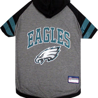 Pets First NFL Philadelphia Eagles Hoodie for Dogs & Cats. | NFL Football Licensed Dog Hoody Tee Shirt, Medium| Sports Hoody T-Shirt for Pets | Licensed Sporty Dog Shirt