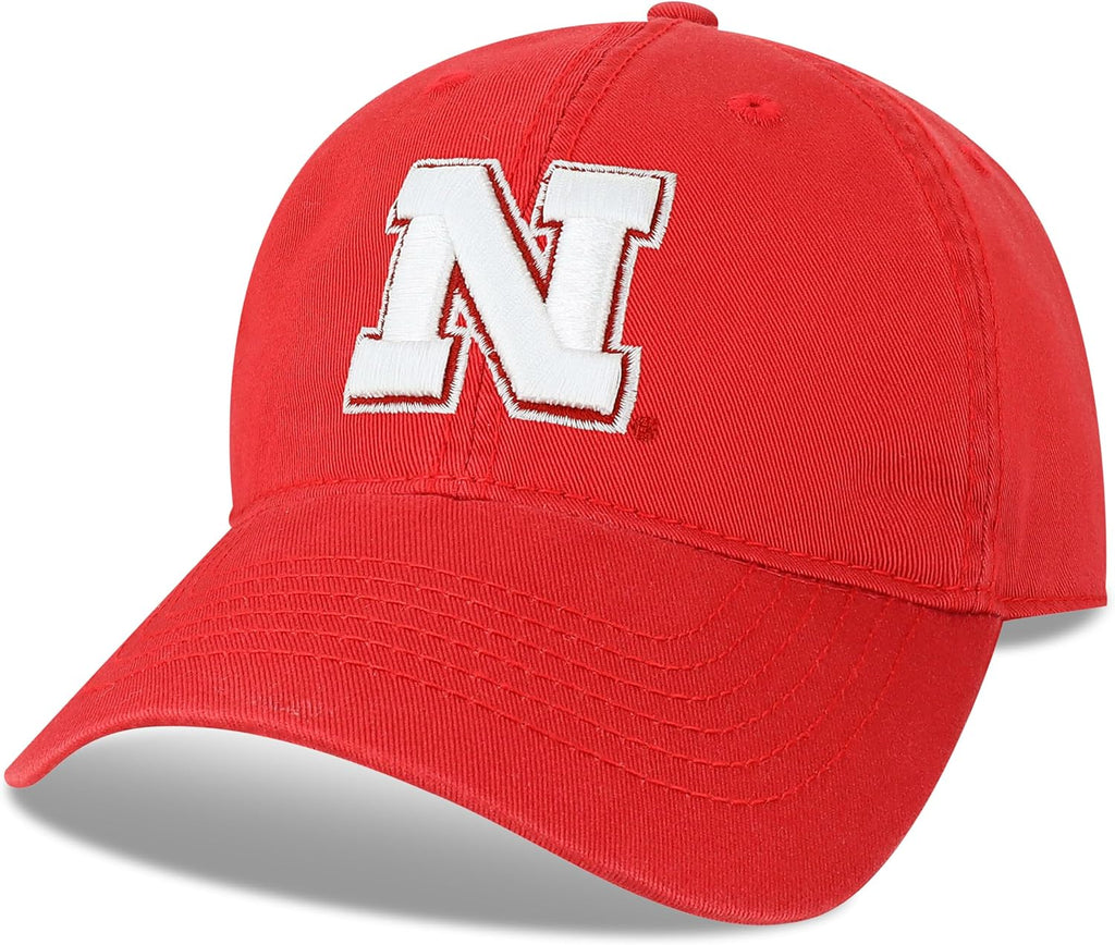Legacy NCAA Officially Licensed Baseball Hat, Nebraska Cornhuskers, Lightweight Cap for Men & Women, Relaxed Twill Adjustable (EZA), Scarlet, One Size Fits Most, Adjustable Fabric Closure