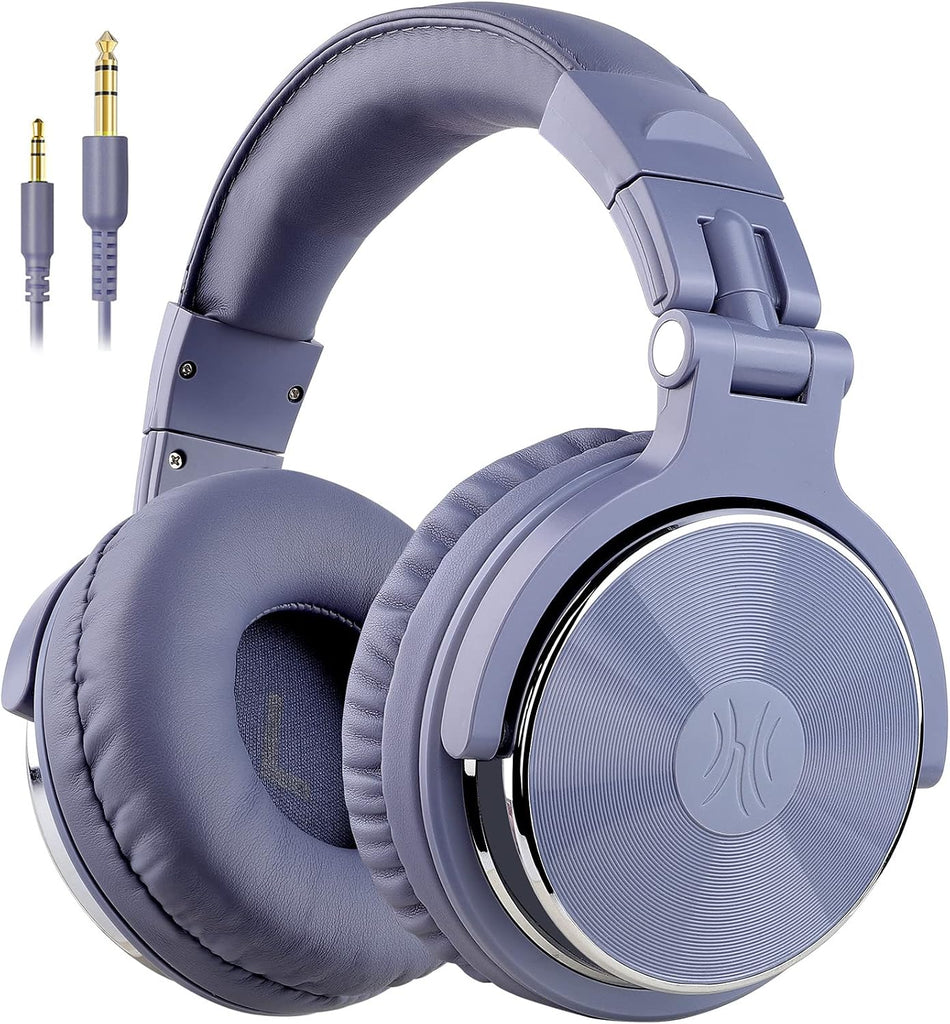 OneOdio Wired Over Ear Headphones Studio Monitor & Mixing DJ Stereo Headsets with 50mm Neodymium Drivers and 1/4 to 3.5mm Jack for AMP Computer Recording Podcast Keyboard Guitar Laptop - Light Blue