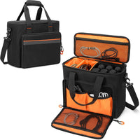 PGmoon 6 Slots Wireless Microphone Carrying Case, Mic Storage Bag with Thick Padding for Singing, Karaoke, Party (Patent Design)