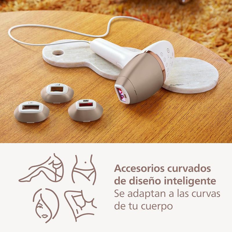 Philips Lumea 8000 Series - Depilación IPL, Reduccion Permanente del Vello, SenseIQ, 3 Accesorios