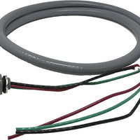 Sealproof Power Whip Assembly, 1/2-Inch x 6 Ft Nonmetallic Liquid Tight Flexible Electrical Conduit and 10 Gauge Wire Single Phase Preassembled A/C Hook-up Whip Kit, 1/2"