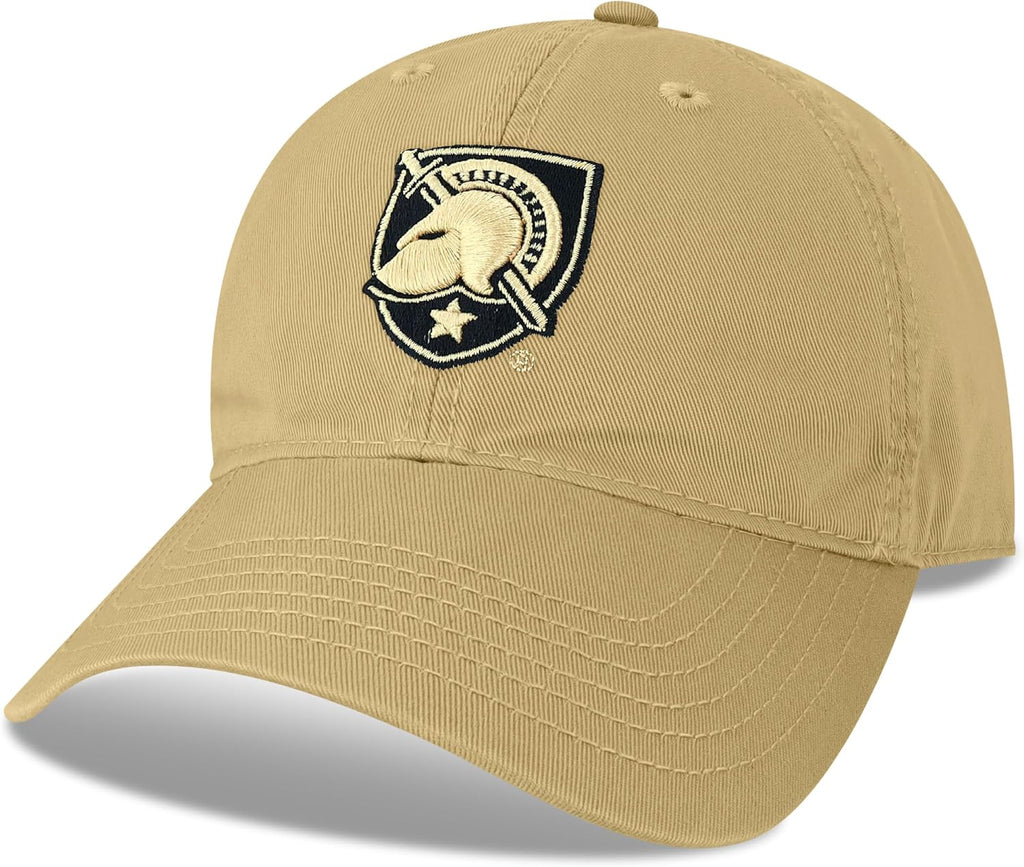 Legacy NCAA Officially Licensed Baseball Hat, Army Black Knights, Lightweight Cap for Men & Women, Relaxed Twill Adjustable (EZA), Antique Gold, One Size Fits Most, Adjustable Fabric Closure