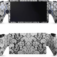 Carbon Fiber Gaming Skin Compatible with PS5 Portal Remote Player - Floral Retro - Premium 3M Vinyl Protective Wrap Decal Cover - Easy to Apply | Crafted in The USA by MightySkins
