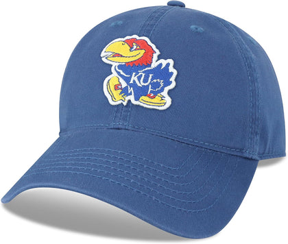 Legacy NCAA Officially Licensed Baseball Hat, Kansas Jayhawks, Lightweight Cap for Men & Women, Relaxed Twill Adjustable (EZA), Royal Blue, One Size Fits Most, Adjustable Fabric Closure