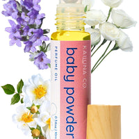 Kailuna Co. Baby Powder Essential Oil Perfume Roll On for Women, 10 ml