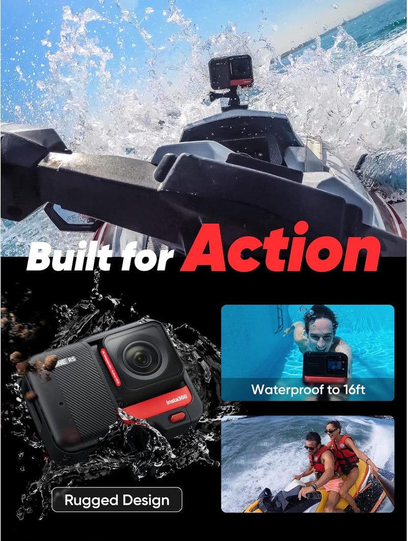 Insta360 ONE RS 4K Edition — Cámara de acción 4K 60fps resistente al agua