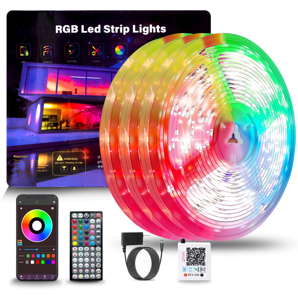 NBBUFF LED Lights for Bedroom 297FT, RGB LED Strip Lights Music Sync, Led Light Strip with Remote & App Control, DIY Color Changing Led Lights for Room Decor Aesthetic and Party (3 Rolls of 99ft)