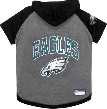 Pets First NFL Philadelphia Eagles Hoodie for Dogs & Cats. | NFL Football Licensed Dog Hoody Tee Shirt, Large| Sports Hoody T-Shirt for Pets | Licensed Sporty Dog Shirt (PHL-4044-LG)