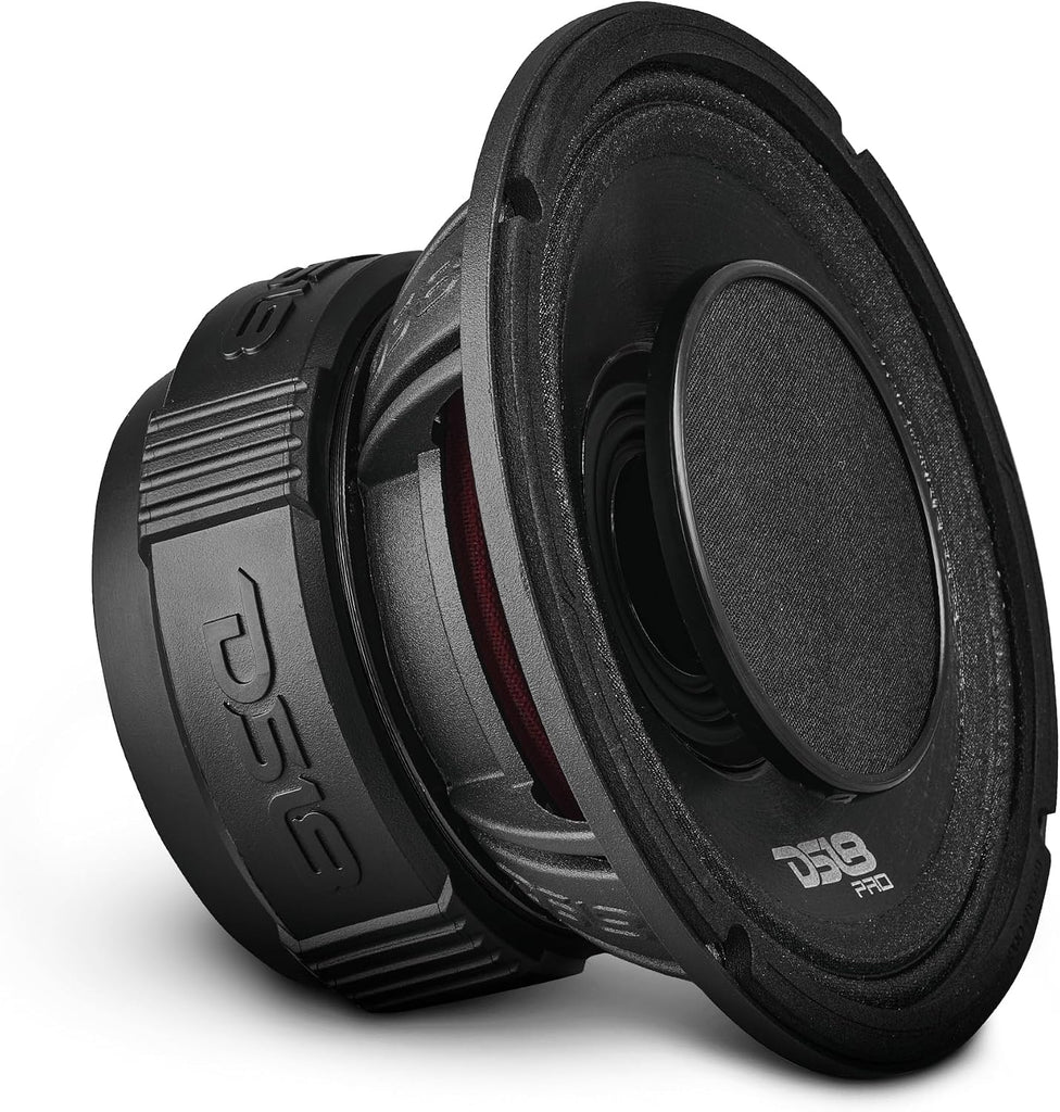 DS18 PRO-HY6.4B 6.5" Hybrid Mid-Range Car Audio Loudspeaker with 1" VC Built-in Compression Driver Horn and Water Resistant Cone 450W Max 225W RMS 4 Ohms (1 Speaker)