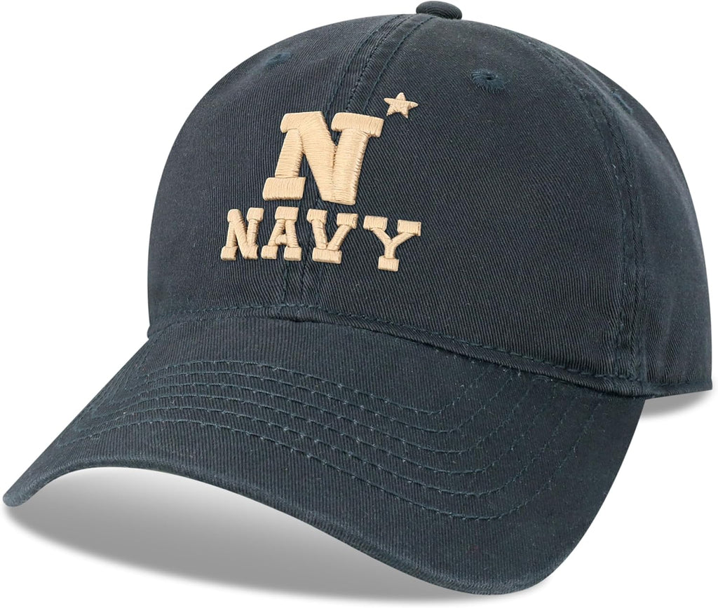 Legacy NCAA Officially Licensed Baseball Hat, Navy Midshipmen, Lightweight Cap for Men & Women, Relaxed Twill Adjustable (EZA), Navy, One Size Fits Most, Adjustable Fabric Closure