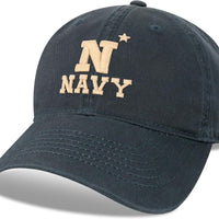 Legacy NCAA Officially Licensed Baseball Hat, Navy Midshipmen, Lightweight Cap for Men & Women, Relaxed Twill Adjustable (EZA), Navy, One Size Fits Most, Adjustable Fabric Closure