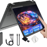 Lenovo Flex 5i Chromebook Plus 14" WUXGA Touchscreen 2-in-1 Laptop, Intel Core i5-1334U, 8GB LPDDR4x, 416GB Storage (256GB SSD&160GB Docking Station), Backlit Keyboard, FHD Camera, Chrome OS, Gray