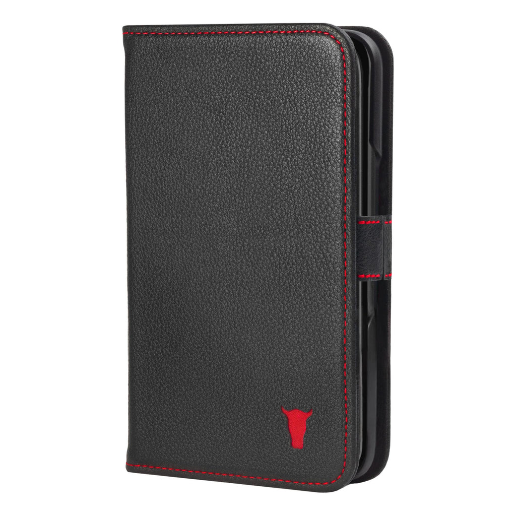 TORRO Phone Case Compatible with Google Pixel 9 Pro Fold – Premium Leather Wallet Case with Stand Function and Card Slots (Black)