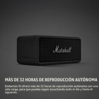 Marshall Emberton III Portable Bluetooth Waterproof Speaker - Black/Silver