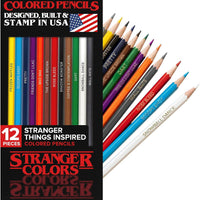 Pun Labs Mystery Lights Colored Pencils, 12 Foil-Stamped Gift Set