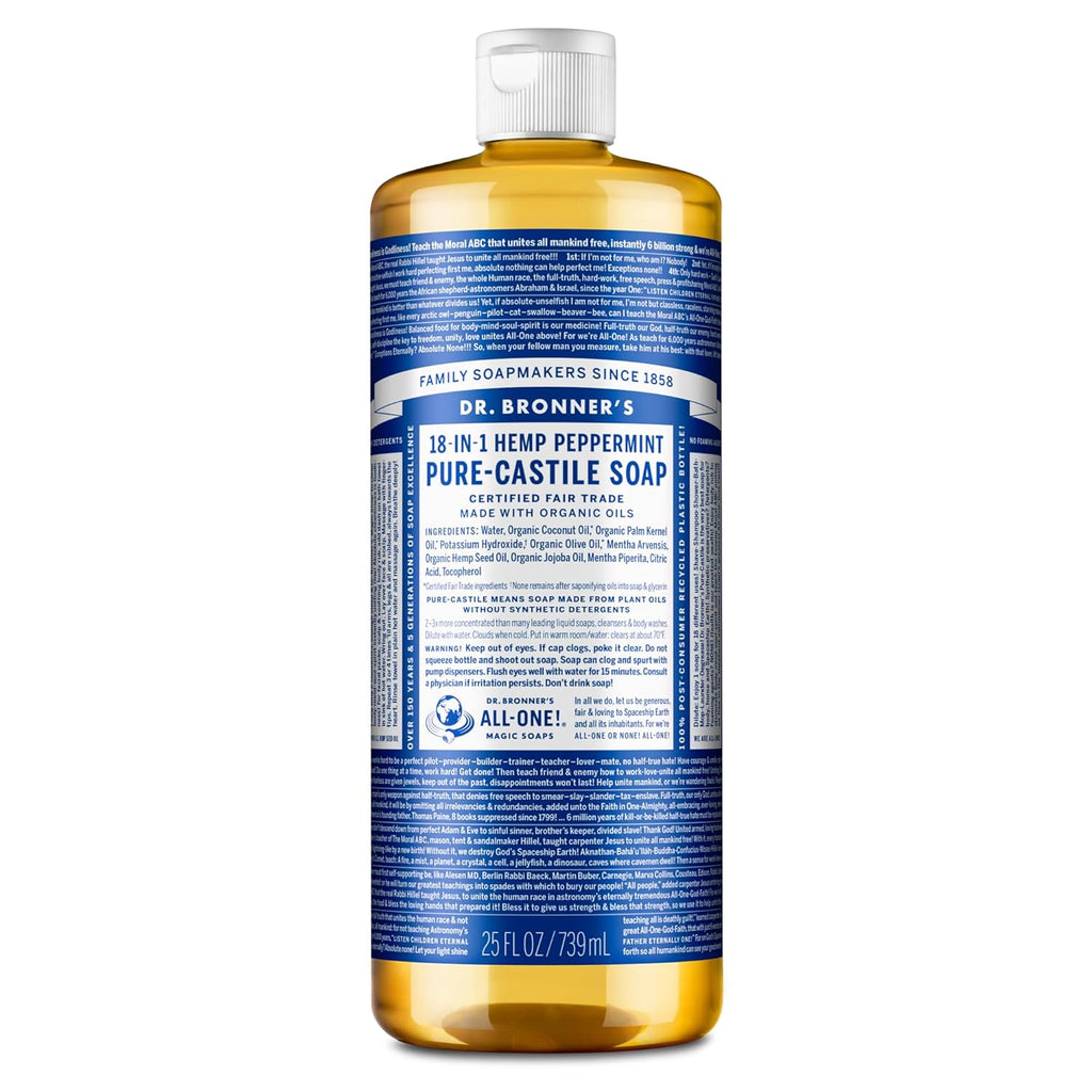 Dr. Bronner's Dr. Bronner Hemp Peppermint Pure Castile Oil Made with Organic Oils Certified - 25 Oz, 1count