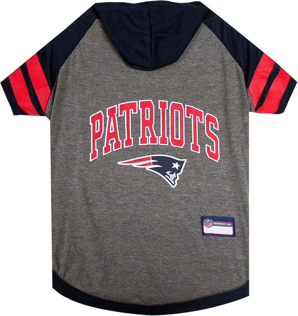 Pets First NFL New England Patriots Hoodie for Dogs & Cats.   NFL Football Licensed Dog Hoody Tee Shirt, Small   Sports