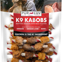 Pur Luv Dog Treats, K9 Kabobs Made with Real Chicken and Duck, 12 Ounces, Dog Snacks, Healthy, Easily Digestible, Long-Lasting, High Protein Treat, Satisfies Urge to Chew