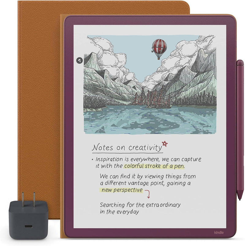 Amazon Kindle Scribe Colorsoft Essentials Bundle - Caramel (Lápiz Premium + Folio)