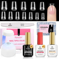 Beetles Gel Nail Kit Etch-X, Square Short, 288pcs 12 Sizes Nail Tips
