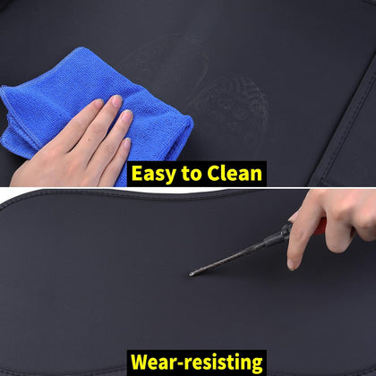 Aierxuan Rear Car Seat Covers for Ford F150 F250 F350 F450 (Black-Blue)