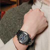 Bulova Men's Marine Star 'Series A' Gray IP Stainless Steel with Blue Accents Chronograph Quartz Watch, 4mm Style: 98B411