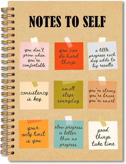 MKIJUHB Mental Health Motivational Spiral Notebook 5.5x8.3, Self Love Positive Affirmation Journal for Women, Notes to Self Inspirational Notebook for Note Taking, Colorful Office Supplies