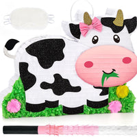 WERNNSAI Dairy Cow Piñata - Farm Animal Party Game Cow Piñata for Girls