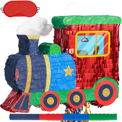 WERNNSAI Train Piñata - Train Themed Piñata for Birthday Party Decorations