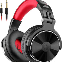 OneOdio Wired DJ Hi-Res Over-Ear Headphones for PC, Keyboard Guitar - Red