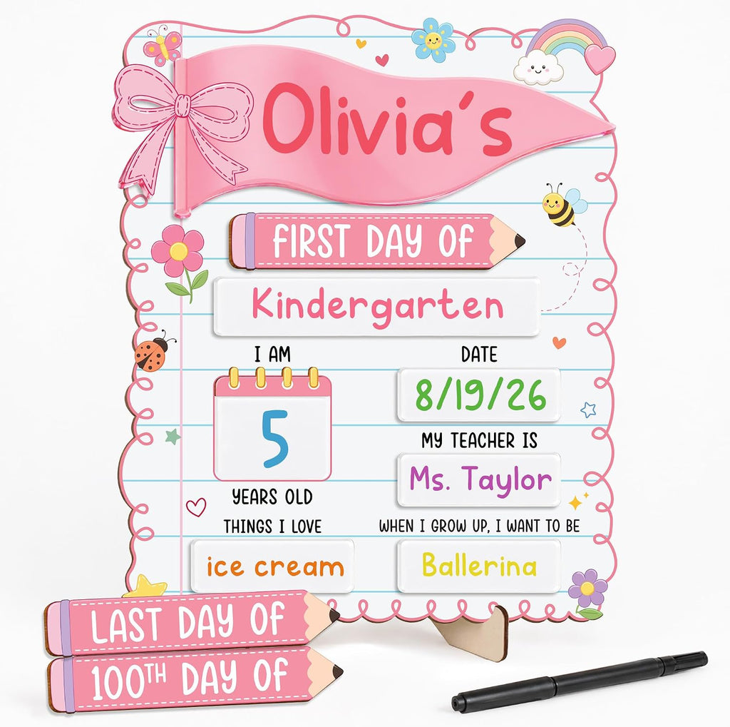 My First Day of School Sign, First and Last Day of School Board