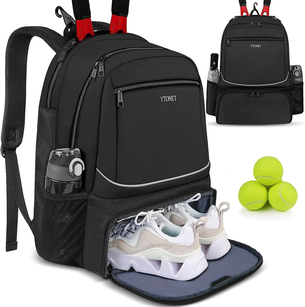 Ytonet - Mochila de tenis para mujer y hombre, 2 raquetas