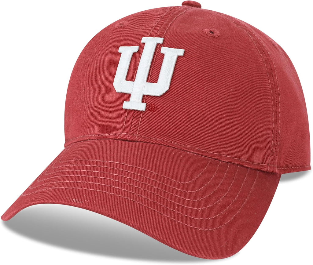 Legacy NCAA Officially Licensed Baseball Hat, Indiana Hoosiers, Lightweight Cap for Men & Women, Relaxed Twill Adjustable (EZA), Cardinal, One Size Fits Most, Adjustable Fabric Closure