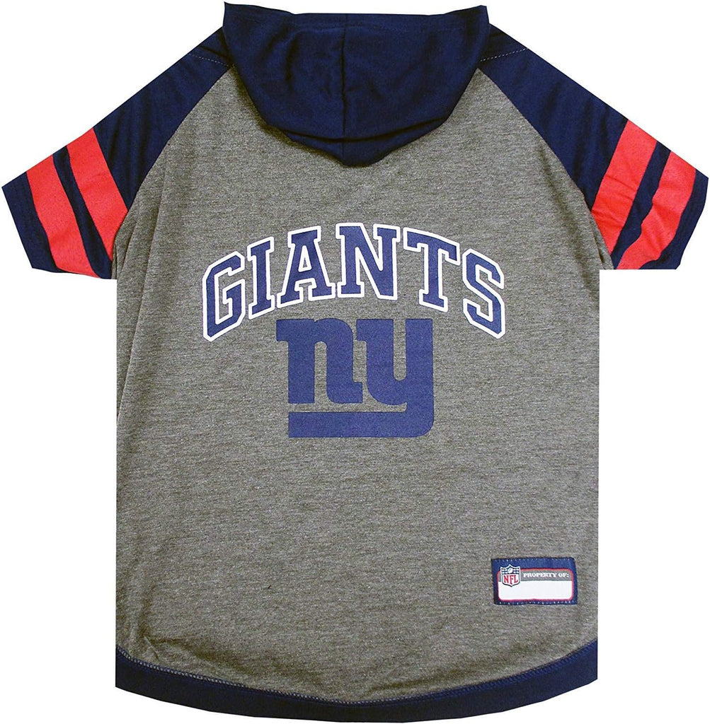 Pets First NFL New York Giants Hoodie for Dogs & Cats. NFL Football Licensed Dog Hoody Tee Shirt, Medium. Sports Hoody T-Shirt for Pets. Licensed Sporty Dog Shirt