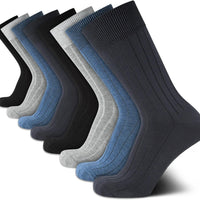 Calvin Klein Mens 8 Pack Soft Cotton Cushioned Crew Dress Socks